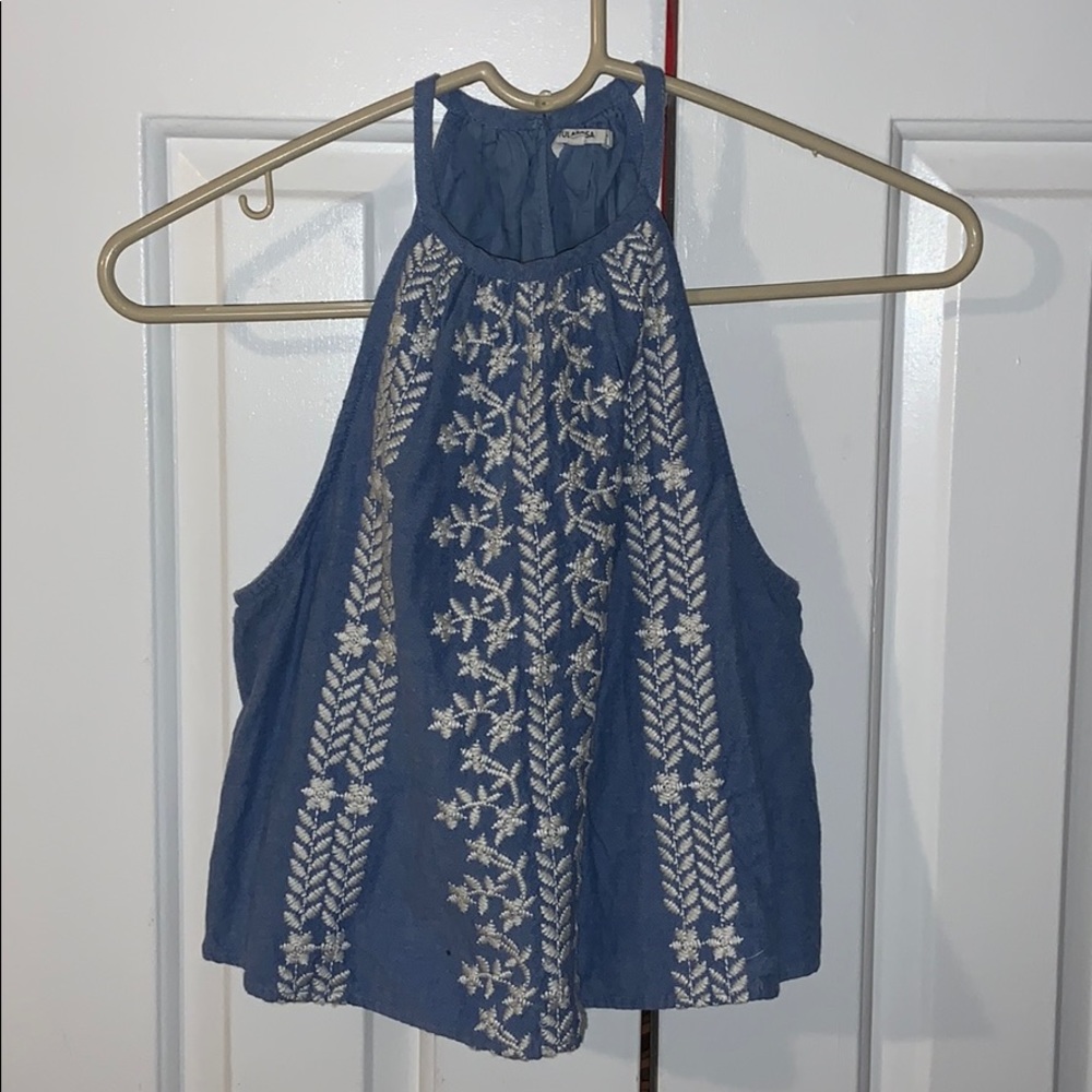 Classic Embroidered Crop Top